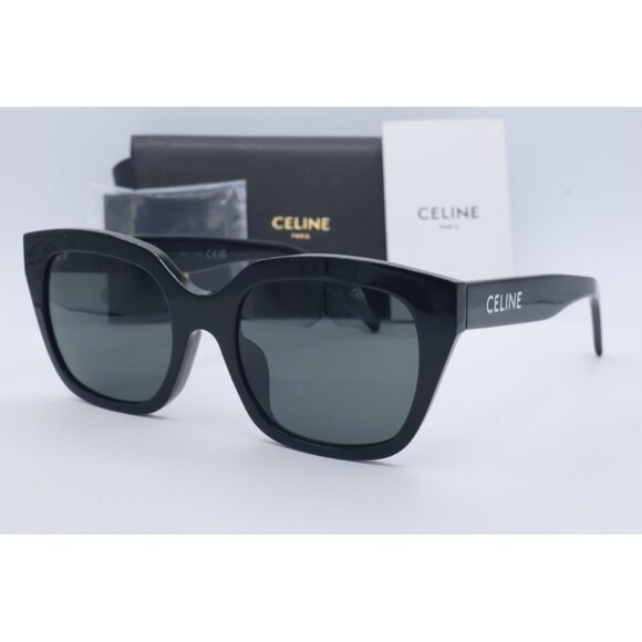 Celine Black Cat-Eye Sunglasses with Dark Gray Lenses CELINE CL40187I 01A Black Cat Eye Sunglasses With Grey  main image 4